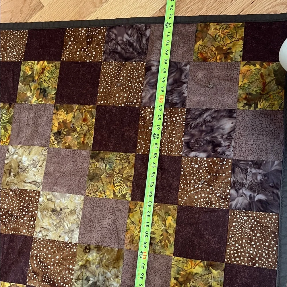 Hand Crafted Earthy Patchwork Quilt